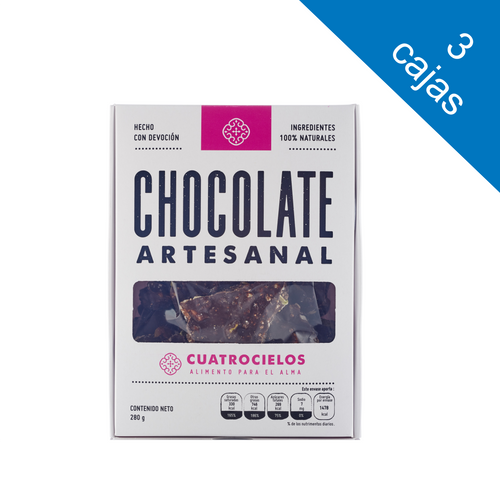 3 cajas Chocolate Artesanal (280g c/u)