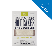 Cargar imagen en el visor de la galería, 3 cajas Harina Para Hotcakes Saludables (330g c/u)